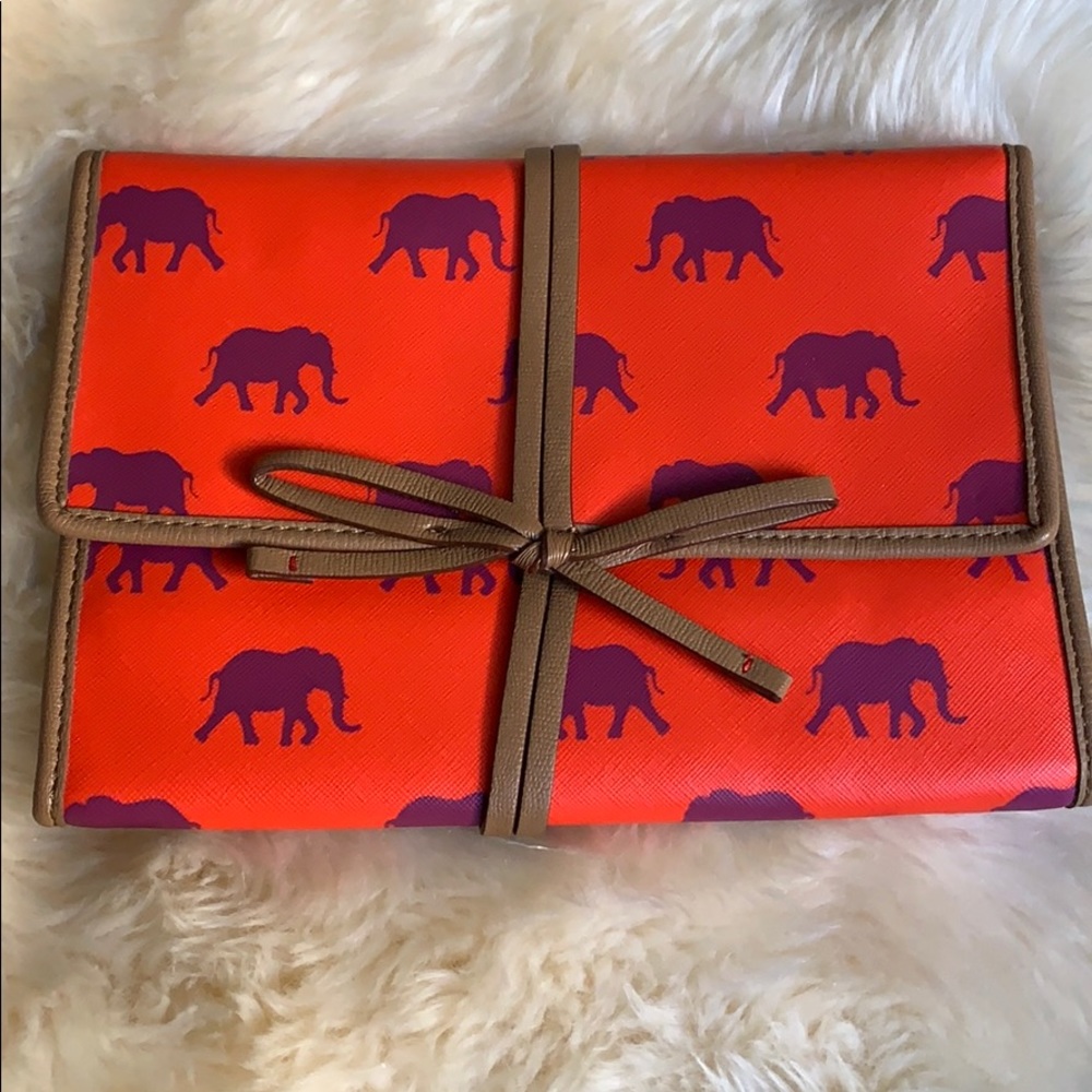 Stella & Dot Elephant Print Jewelry Case.